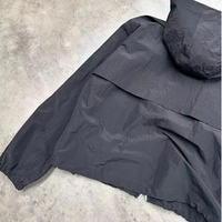 Veste coupe-vent unisexe sportive et légère en nylon Ripstop, à capuche zippée, avec poignets élastiques personnalisés et motif écossais froissé