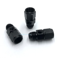 Adaptateur de raccord de manomètre en aluminium droit AN4 AN6 AN8 AN10 mâle vers femelle 1/8 NPT avec port latéral pour capteur de pression
