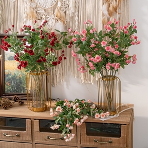 CL31501 Branche de fleur de rose artificielle en soie faite à la main, vente en gros en vrac, simulation décorative en PU pour la fête des mères, rentrée scolaire - Product Image 4