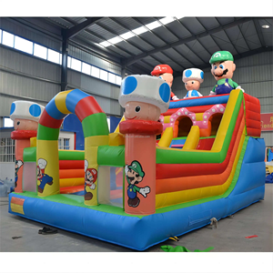 Combo de tobogán inflable comercial con tema de Super <span class=keywords><strong>Mario</strong></span> <span class=keywords><strong>Bros</strong></span> a la venta o alquiler de fiestas a la venta - Product Image 3