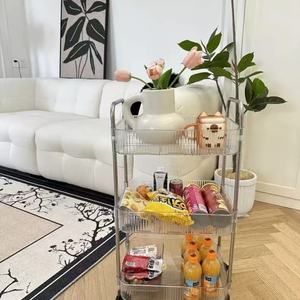 Étagère de rangement LE Cosmetics, étagère de rangement pour salle de bain, étagère de rangement pour collations dans le salon, chariot mobile multi-niveaux en acrylique - Product Image 2