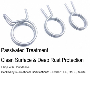 Collier de serrage à ressort double fil coloré en acier inoxydable 304 pour tuyau en caoutchouc silicone de qualité alimentaire basse pression - Product Image 4