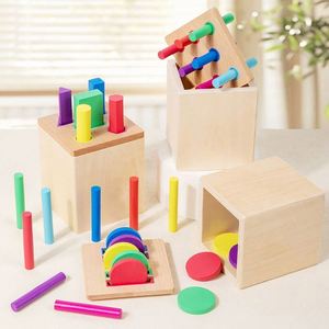 Juguete de Madera para Habilidades Motoras Finas Sensoriales, Montessori, Juego de Clasificación de Formas y Colores para Bebés, Caja de Monedas, Bloques Geométricos de Emparejamiento - Product Image 3