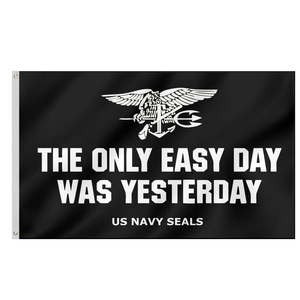 US <span class=keywords><strong>NAVY</strong></span> SEALS 3x5ft Drapeau volant léger le seul jour facile était hier-Design militaire historique - Product Image 1