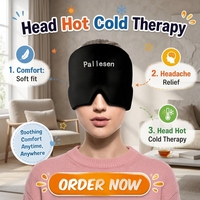 Bandeau réutilisable en gel solide pour soulager les migraines et les maux de tête 360 °   Masque de compression rafraîchissant pour les yeux gonflés, soulagement du stress, bandeau doux pour la tête