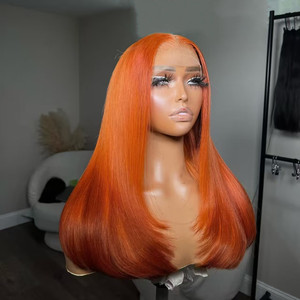 วิกผมคนแท้<span class=keywords><strong>ทรง</strong></span>ตรงมีปีกผีเสื้อทรงตรงวิกผมมนุษย์แท้เส้น<span class=keywords><strong>ผม</strong></span>แบบ HD ติดด้านหน้า - Product Image 1