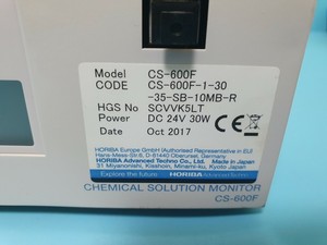 Monitor de Soluciones Químicas HORIBA CS-600F, CS-62-1, Probado y en Funcionamiento - Product Image 3