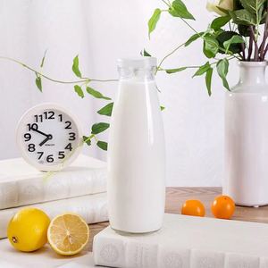 Vuelos con textura fina tamaño presionado violonchelo en forma para el batido de leche de vidrio de botella de vidrio - Product Image 6