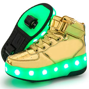 Zapatos de Patinaje con Ruedas LED para Niños, con Ruedas Dobles, Carga USB, Zapatillas de Patinaje con Luces para Niñas y Niños, 7 Colores - Product Image 3