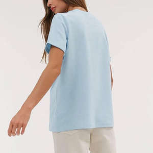 Camiseta de Diseñador con Logotipo Personalizado al por Mayor, Estampado DTG, Lisa, Extra Grande, para Mujer, Negra, Blanca, 100% Algodón, Fabricante de Camisetas Unisex - Product Image 3