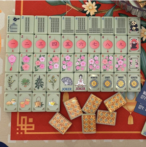 Hot Sale Wholesale Custom Luxury Modern American Mahjong Set 160 Engraved High-Gloss Acrylic Tiles Eco-Friendly <b>Entertainment</b> - Product Image 2