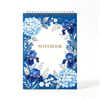 Cuadernos con Pétalos Impresos por el Fabricante, con Estampado Dorado, Cuadernos Espirales Personalizados de Primera Calidad, 120 Páginas, 100 g, Cuadernos de Papel Reciclado