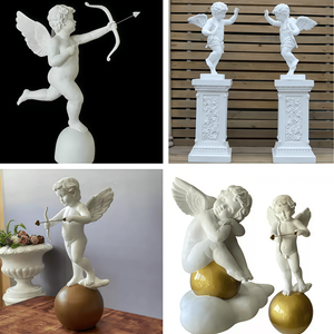 Scultura europea di angelo di tiro con l'arco di cupido in materiale in fibra di vetro per l'ornamento dell'hotel del cortile modella il prodotto - Product Image 4