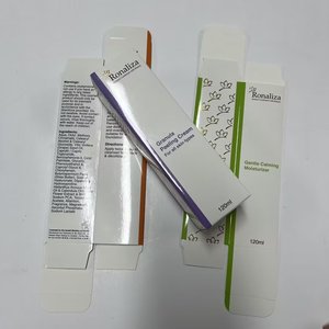 Boîte en carton cosmétique pliée à plat, impression personnalisée acceptée, emballage en <span class=keywords><strong>papier</strong></span> - Product Image 1