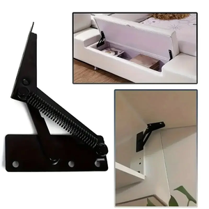 ABFI 1 Pair Iron Foldable Lifting Bracket Kitchen Cabinet Sofa <b>Hinge</b> Lifter Furniture Storage Support <b>Hinges</b> <b>Spring</b> Standing - Product Image 2