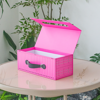 Boîte cadeau de luxe en carton rigide avec insert, poignée en PU, pour mariage, événement promotionnel d'entreprise, avec logo personnalisé