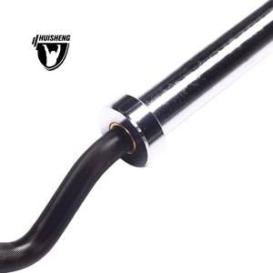 Huisheng Chất Lượng Cao 28*1380Mm A3 Thép Mới EZ Curl Thanh Trục Màu Đen + Sliver Tay Áo 13Kg Tập Thể Dục Trọng Lượng Nâng Tập Thể Dục - Product Image 3