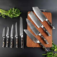 Nieuw ontwerp 3,5 inch professioneel VG10 Damascus staal keukenmes voor groenten & fruit, schilmes met koperen hars handvat