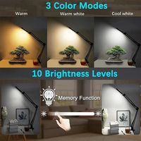 Lampe de table loupe 5X 10X avec lampe loupe haute vision éclairée par 72 LED avec pince pour lire le travail de près