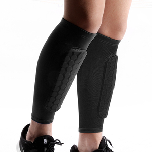 Protège-tibias de football légers en nid d'abeille, manchon de compression pour mollet pour femmes et hommes, prévention des collisions, soutien du mollet pour le basketball - Product Image 6