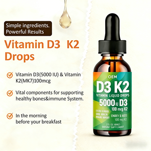 Gocce Liquide di Vitamina D3 <span class=keywords><strong>K2</strong></span> Naturale a Massima Potenza OEM con Olio MCT 5000 UI, Integratore per Ossa Forti, Energia e Sistema Immunitario - Product Image 2