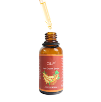 Huile de croissance capillaire naturelle au gingembre sauvage OEM pour hommes noirs, traitement de haute qualité, huile réparatrice capillaire à l'huile d'argan du Maroc