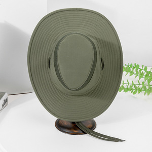 Sombrero de Sol de Ala Ancha con Correa para la Barbilla, Estilo Safari, Sombrero de Malla, Ajustable, Plegable, para Senderismo, Playa y Pesca - Product Image 5