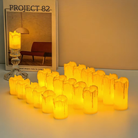 LED Flammenlose Kunststoff-Kerzenlampe Batteriebetrieben Umweltfreundliche Romantische Atmosphäre für Geburtstag Neujahr Heim-Dekoration