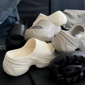 Sandales à plateforme à bout ouvert tendance pour femmes, en EVA, à semelle super épaisse, respirantes, augmentant la taille, antidérapantes, tongs d'été - Product Image 6