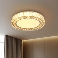 Lustre en cristal, lustre en cristal LED de style moderne minimaliste pour le salon et la chambre à coucher
