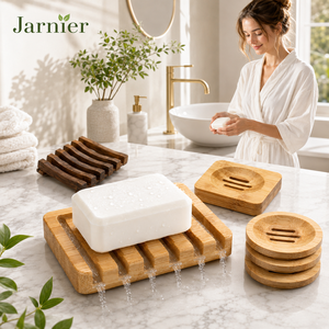 Jarnier Soporte <span class=keywords><strong>para</strong></span> Barra de Champú <span class=keywords><strong>para</strong></span> <span class=keywords><strong>Ducha</strong></span>, Jabonera de Madera, Bandeja Ahorradora de Jabón, Estuche de Viaje, Jabonera de Bambú - Product Image 3