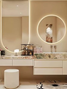 Lavabo Moderno de Lujo Ligero, Mueble de Baño con Tocador, Set Integrado de Piedra <span class=keywords><strong>Natural</strong></span>, Lavamanos Inteligente - Product Image 2