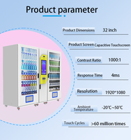 Máquina Expendedora Automática de Autoservicio 24 Horas con Pantalla Publicitaria, Kiosco Automático de Snacks y Bebidas