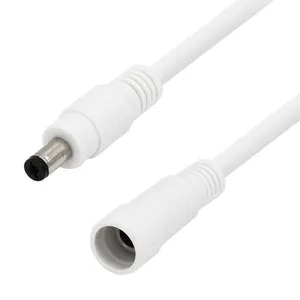 Kabel ekstensi tenaga surya baterai DC tahan air 5.5Mm X 2.1Mm Dc Power Jack Pria Wanita