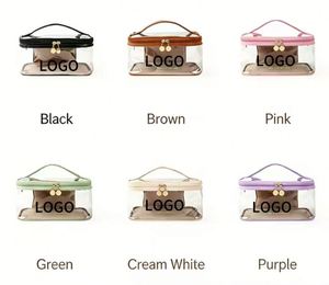 Vente directe d'usine, trousse de maquillage en PVC à motif simple avec fermeture éclair pour les cosmétiques en voyage - Product Image 3