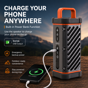 Haut-parleur portable d'extérieur étanche IP67 avec batterie intégrée, fonction Auracast et poignée pour <span class=keywords><strong>camping</strong></span>, fêtes, randonnée, pêche - Product Image 6