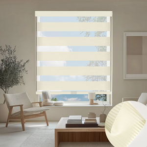 SAMADHI Zebra Blinds Cordless Shades Plain Waterproof UV Protection Custom French <b>Window</b> Modern Design - Product Image 1