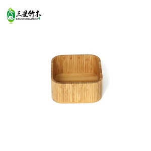 Venta directa de fábrica de cajas de almacenamiento de bambú con esquinas redondeadas para uso doméstico, escritorio, almacenamiento multifuncional de aperitivos y artículos diversos. - Product Image 1