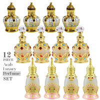 Parfums de Luxe Arabes Unisexe de Haute Qualité en Gros, Lot de 12 x 15 ml – Mini-Fragrances Longue Tenue d'Inspiration Moyen-Orientale, Parfums de Dubaï
