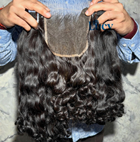 Mèches de cheveux humains bruts vietnamiens et cambodgiens, alignées dans le sens des cuticules, ondulées et bouclées, douces, sans nœuds, sans perte, ondulation naturelle