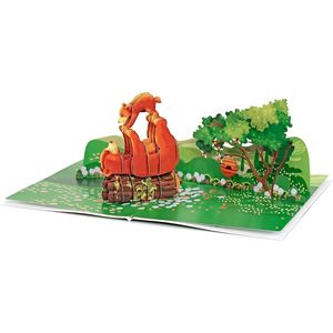 Carte de vœux d'anniversaire pop-up en papier 3D avec impression numérique et vernissage mat 4 couleurs pour l'occasion des anniversaires - Product Image 2