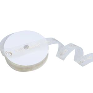 ริบบิ้นโปร่งแสงลายทองคำ "ความรักในทุกการพัน" สำหรับช่อดอกไม้และของขวัญ ริบบิ้นออร์แกนซ่าโปร่งแสงสำหรับวันวาเลนไทน์ - Product Image 4