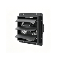Ventilateur mural intelligent à économie d'énergie de 10 pouces avec volets automatiques pour usage commercial et domestique, ventilateur à volets carrés EC