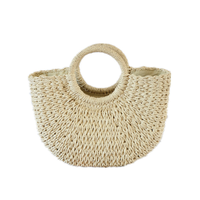 Sacs à Main Rondes en Rotin Naturel pour Femmes, Sacs de Plage en Paille d'Été Fourre-Tout – Vente en Gros