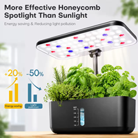 Système de culture hydroponique intelligent d'intérieur 3L avec lumière LED à spectre complet, contrôle Bluetooth/application, design moderne