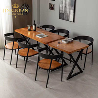 Foshan restaurant table à manger ensemble taille personnalisée café lait thé boutique tabouret décontracté restauration rapide restaurant table à manger et chaise ensemble