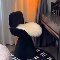 Tabouret de maquillage de luxe léger pour chambre à coucher de filles chaise simple garde-robe de style crème chaise de coiffeuse durable