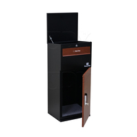Boîte aux lettres à ouverture par le haut avec ressort à gaz, revêtement en poudre métallique, étanche, avec serrure électronique à combinaison pour la poste