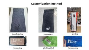 Serviettes de sport, de golf, de randonnée et de pêche en microfibre de polyester à séchage rapide, imprimées sur mesure, avec crochet - Product Image 2