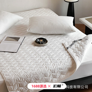Mattress Protector 100% Cotton Anti-Slip <b>Bed</b> Protection <b>Pad</b> Minimalist Style For Adults 120x200cm 135x200cm 150x200cm 180x200cm - Product Image 4